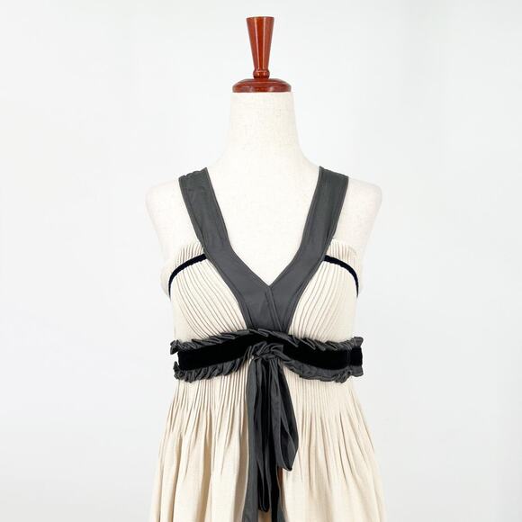 Anthro Coven Special Clothing Cream and Black Twee Fairy Midi Dress XS - Picture 8 of 8